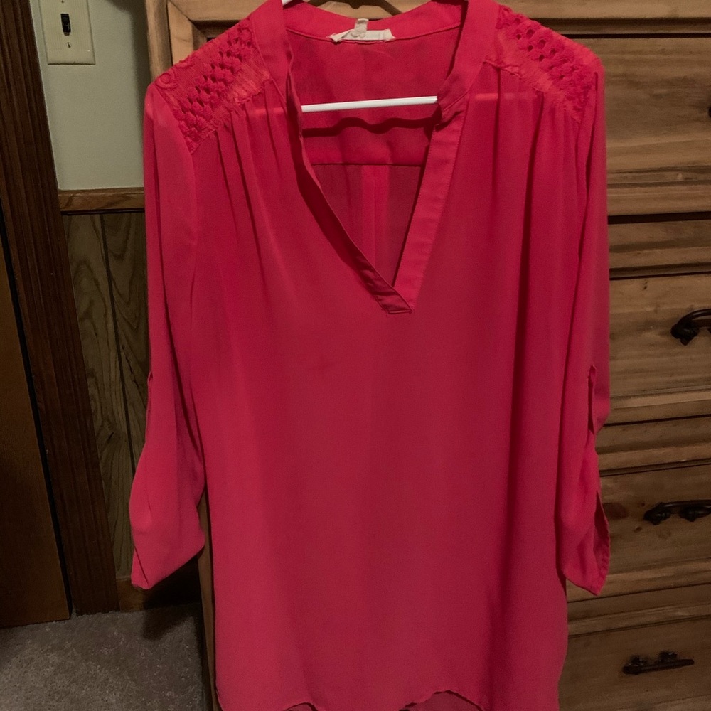 Sheer pink top